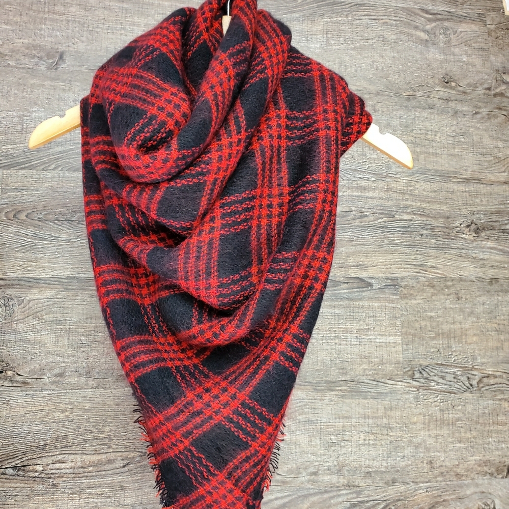 New Buffalo Plaid Blanket Scarf